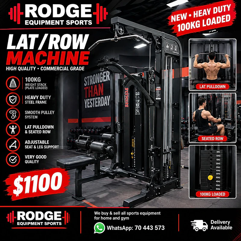 Lat/row machine new heavy duty 100kg loaded very good quality