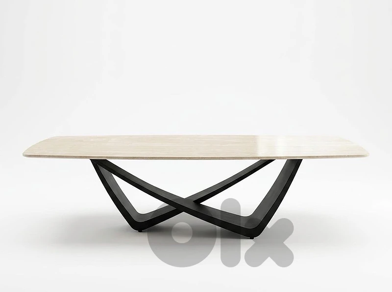 travertine customized dining table (brand new)