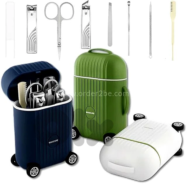 Manicure Set with Hard-Shell Suitcase Storage