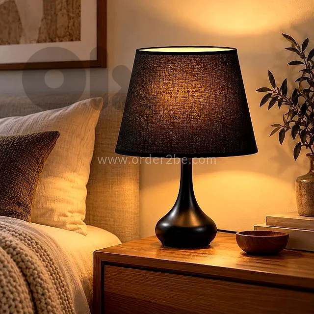 Teardrop Table Lamp with Fabric Shade