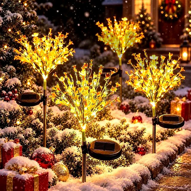 Waterproof LED Solar Flower Light