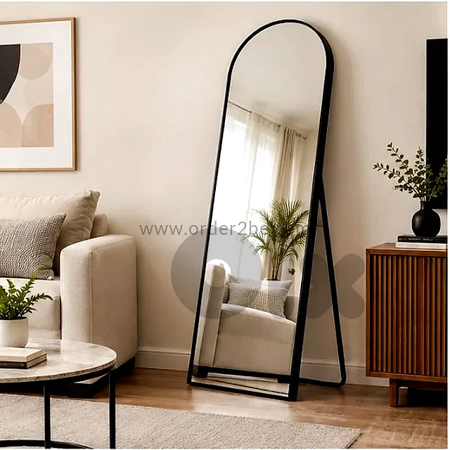 Arch Floor Mirror with Shatter-Resistant Glass