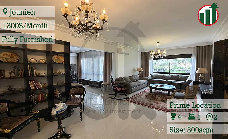 Prime Location | Fully Furnished Apartment For Rent In Jounieh !!