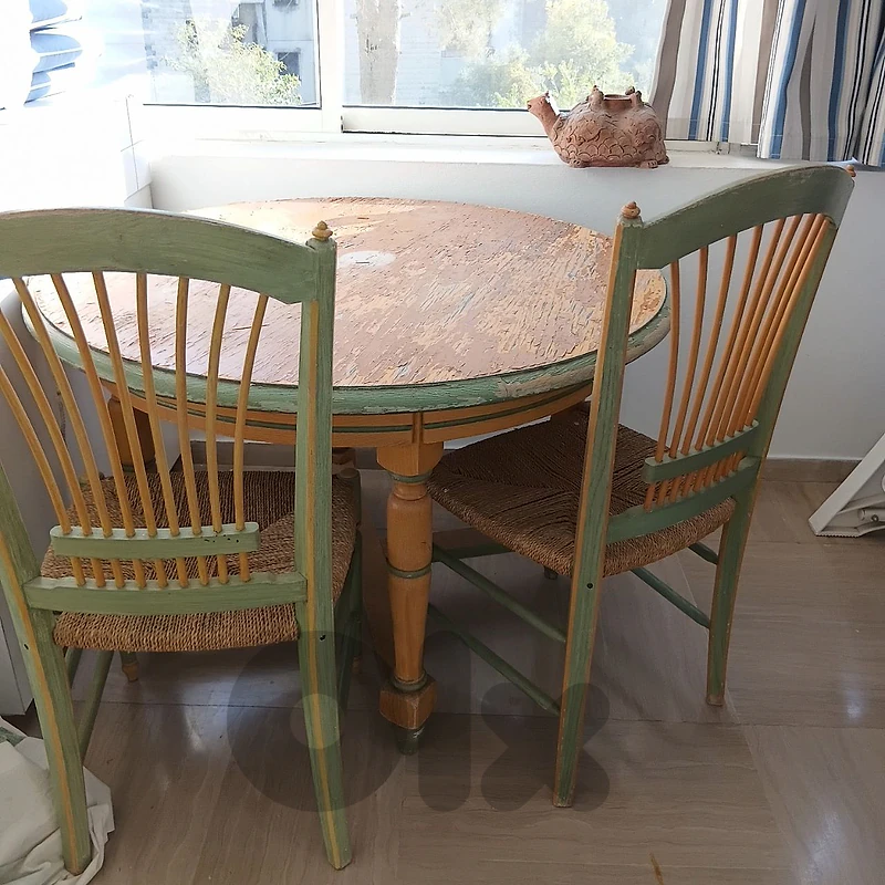 Round table with chairs