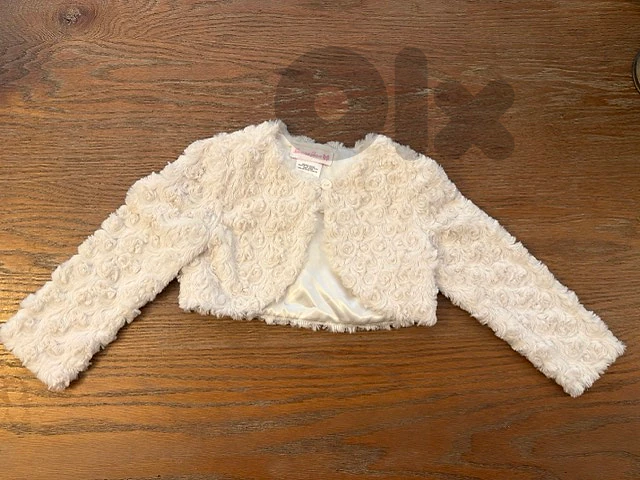 Bonnie Jean Cream Faux-Fur Bolero – Size 3T - GIRLS