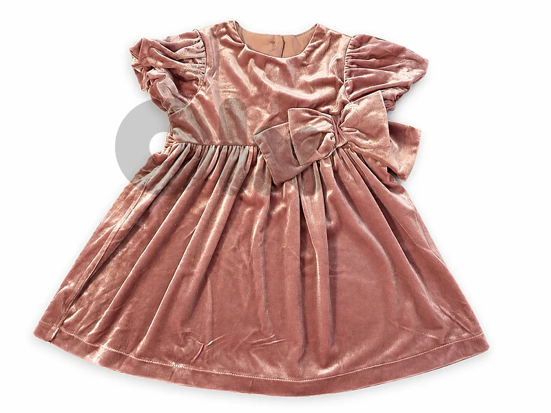 Dusty-Rose Velvet Girls’ Party Dress – 3 Years
