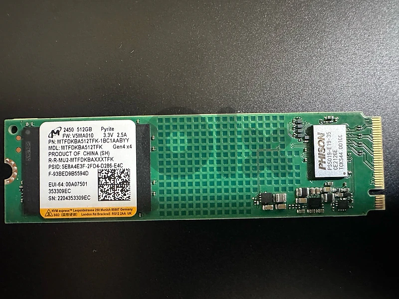 Micron 512GB NVME PciE Gen 4