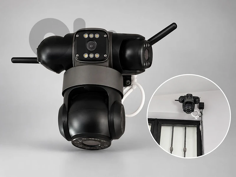 Outdoor and indoor Security Camera – Multiple Lenses