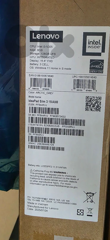 Lenovo IdeaPad Slim 3 15IAN8 Lenovo IdeaPad Slim 3 15IAN8