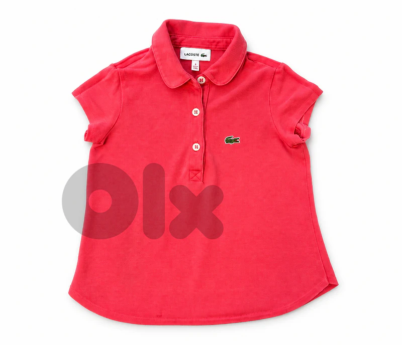 LACOSTE Girls' Pink Polo Shirt/ Age 3/ 98cm