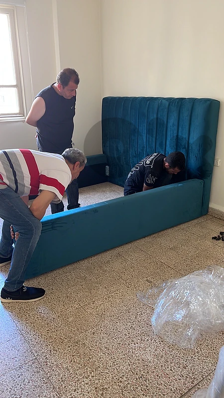 blue bed