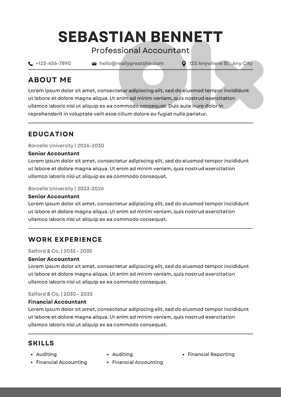 Professional CV + Portfolio for 10$