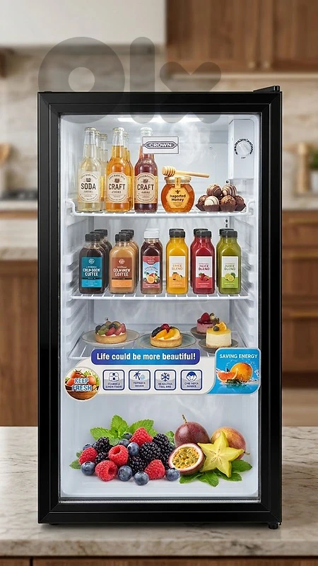 display refrigerator glass door 82cmx45cm براد واجهة