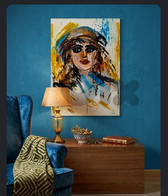 لوحه رسم زيتي  بسعرى مغري كانت 130$صارت100$