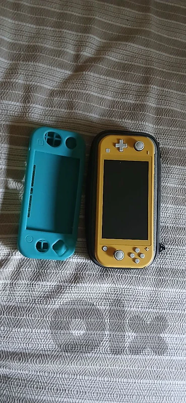 Nintendo switch light with case and rubber grip