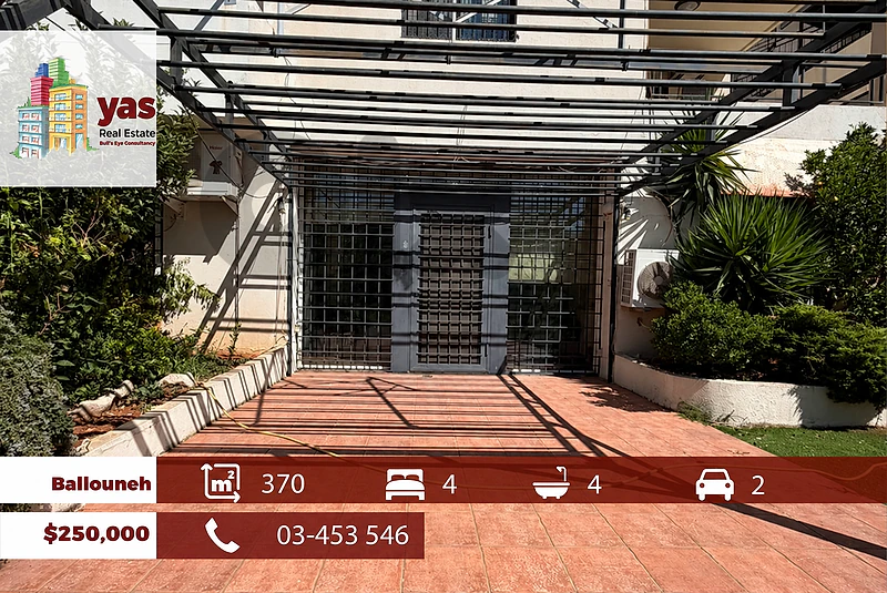 Ballouneh 370m2 | 100m2 Terraces | Duplex | Private Entrance | TYT Ballouneh 370m2 | 100m2 Terraces | Duplex | Private Entrance | TYT