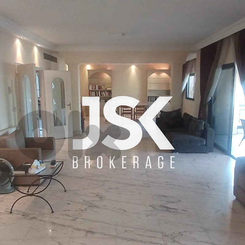 L23121 Spacious Apartment with Sea & City View For Sale in Rabieh