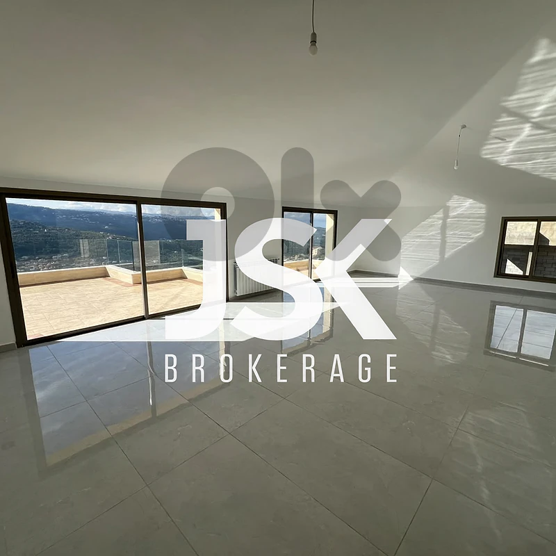 L23139 Brand New Roof Apartment with Terrace For Sale in Baabdat