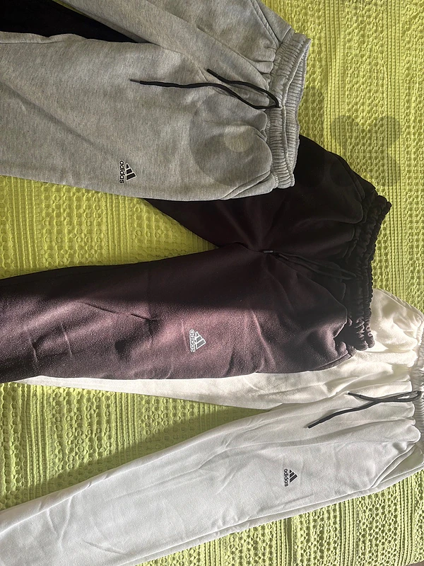ADIDAS SET 3 PANTS WHITE/BLACK/GRAY     Size S fits 13-14 yrs