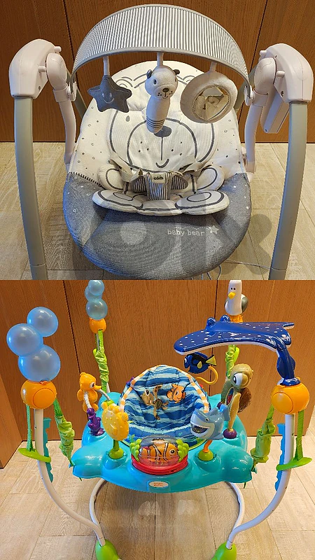 CAM Baby Relax Electric Swing & Disney Finding Nemo Activity Jumper