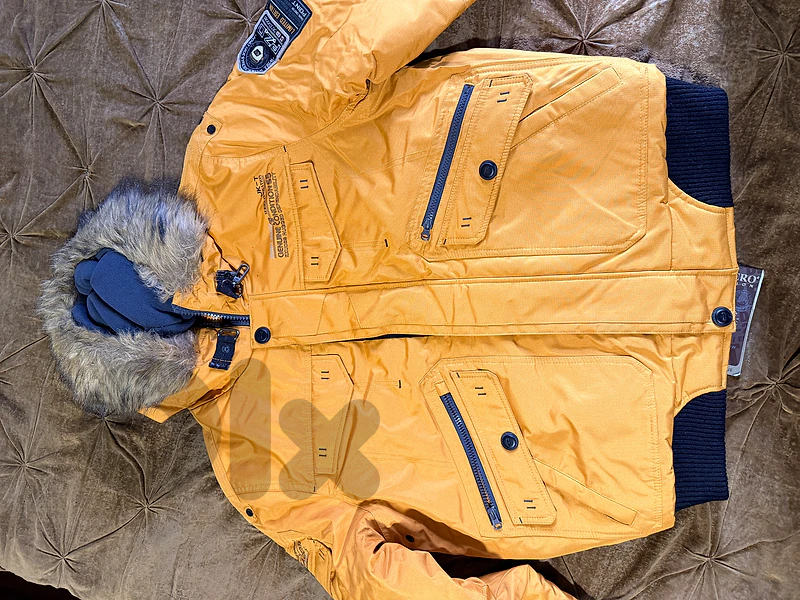 Point Zero Systems jacket men outdoor yellow poly-fill synthetique