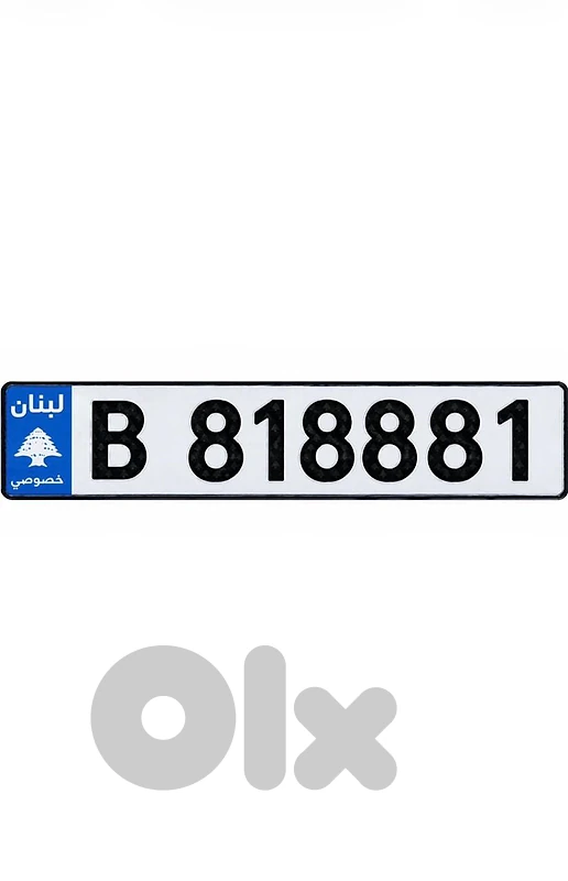 B 818881 Special Car Plate Number Sak Tokhsis Jehez