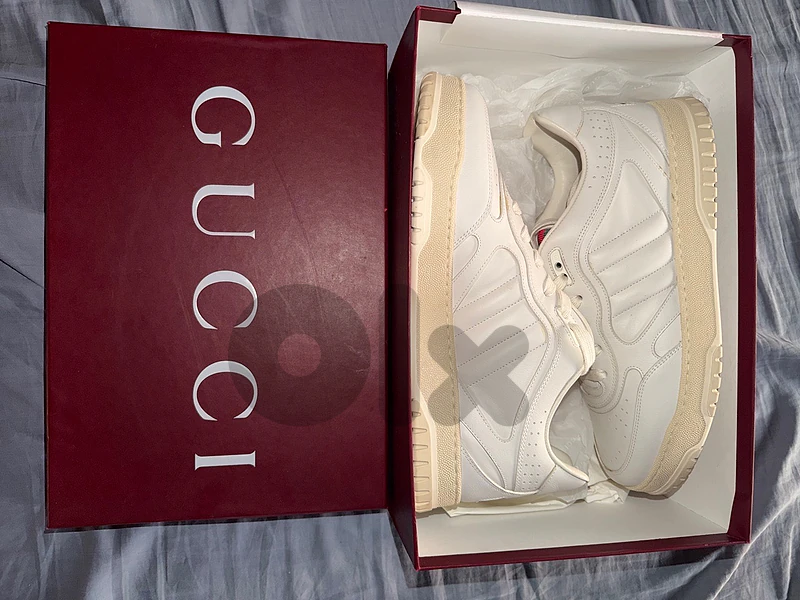 AUTHENTIC GUCCI WHITE LEATHER SNEAKERS 👟