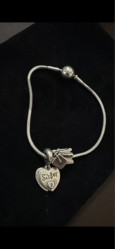 2 pandora bracelets with 4 charms