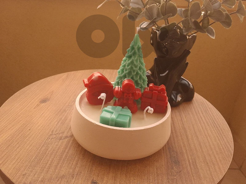 christmas tree jar candle