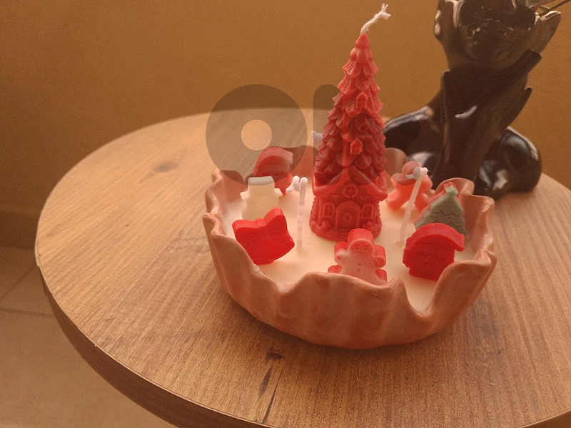 christmas tree jar candle
