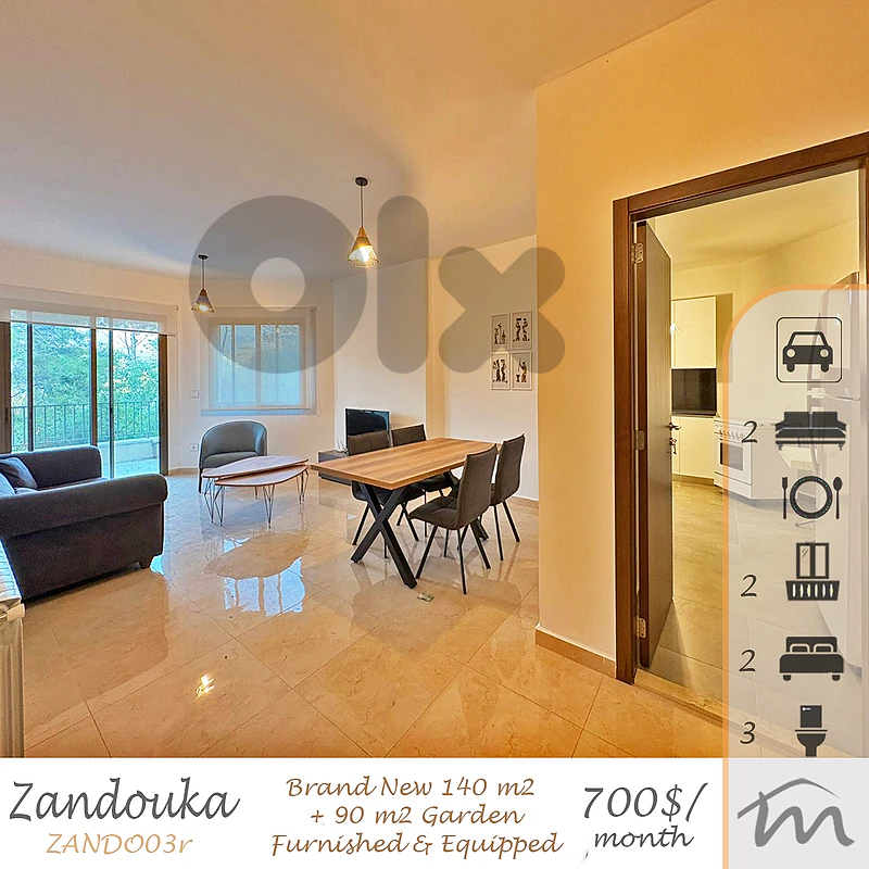 Zandouka | Perfect Escape | Furnished 140m² + 90m² Garden | Brand New Zandouka | Perfect Escape | Furnished 140m² + 90m² Garden | Brand New