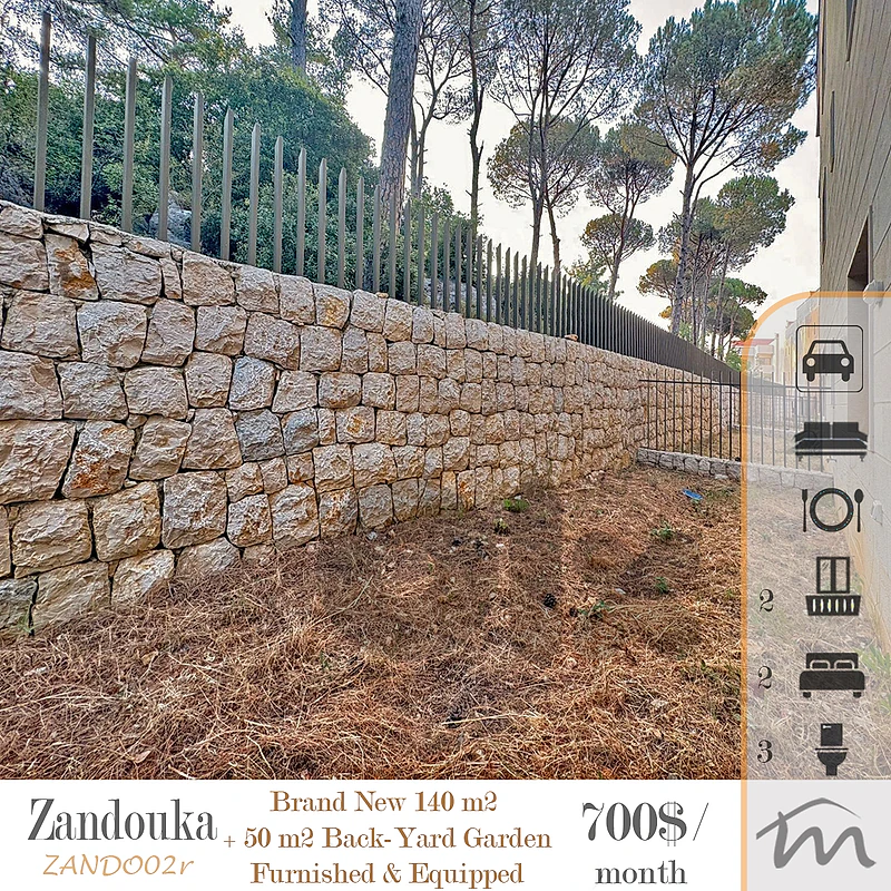 Zandouka | Perfect Escape | Furnished 140m² + 50m² Garden | Brand New