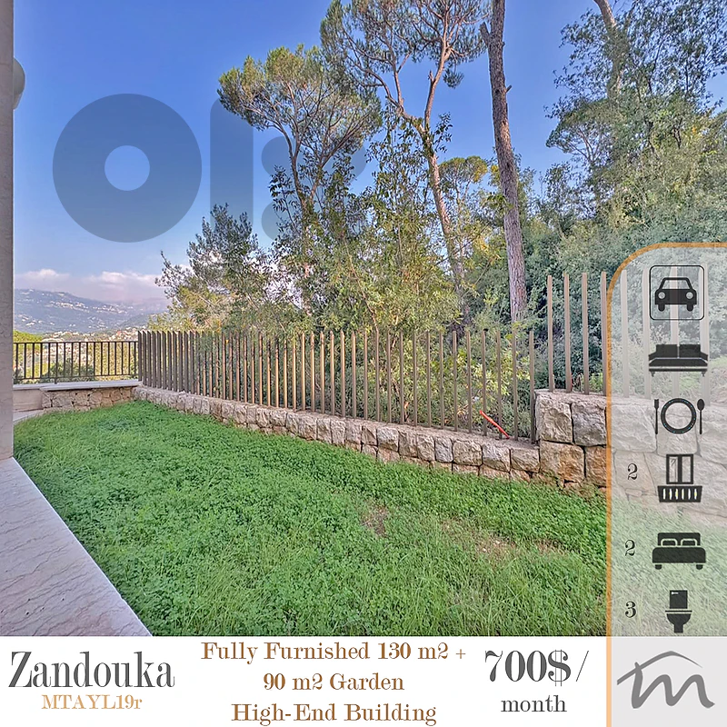 Zandouka | MONTHLY PAYMENTS | Furnished 130m² + 90m² Garden | New BLDG