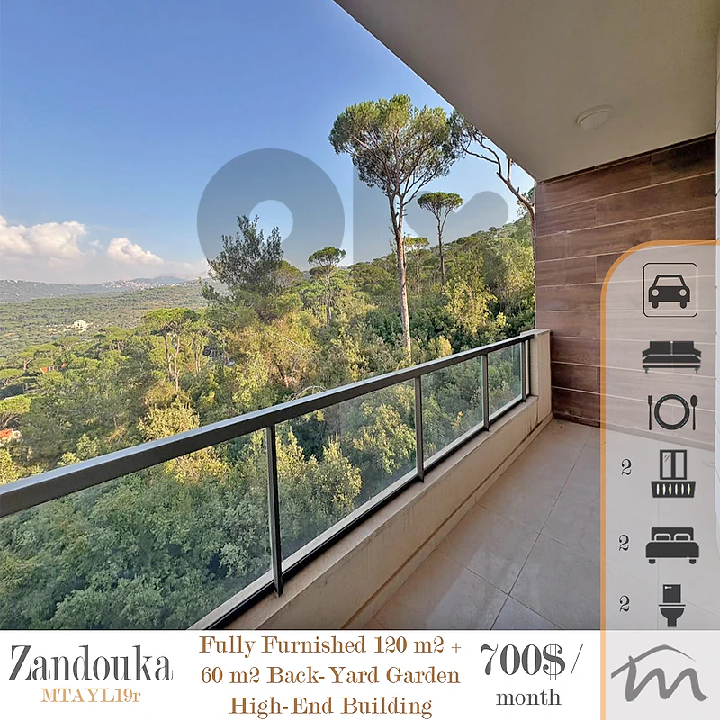 Zandouka | MONTHLY PAYMENTS | Furnished 120m² + 60m² Back-Yard Garden