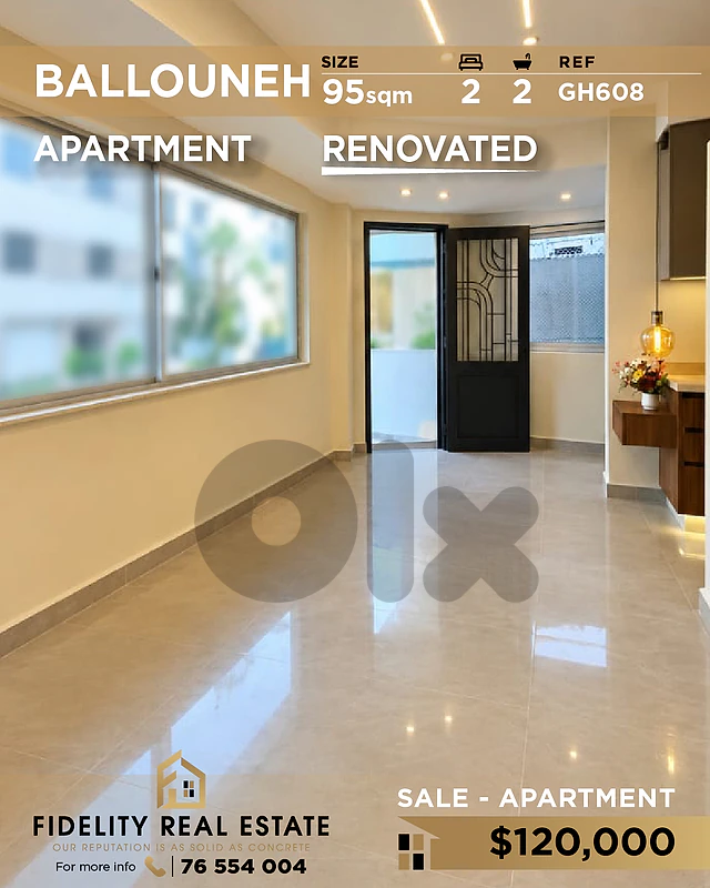 Apartment for sale in Ballouneh GH608 شقة للبيع في بلونة Apartment for sale in Ballouneh GH608 شقة للبيع في بلونة