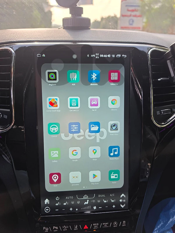 Tesla Android screen for jeep cherokee