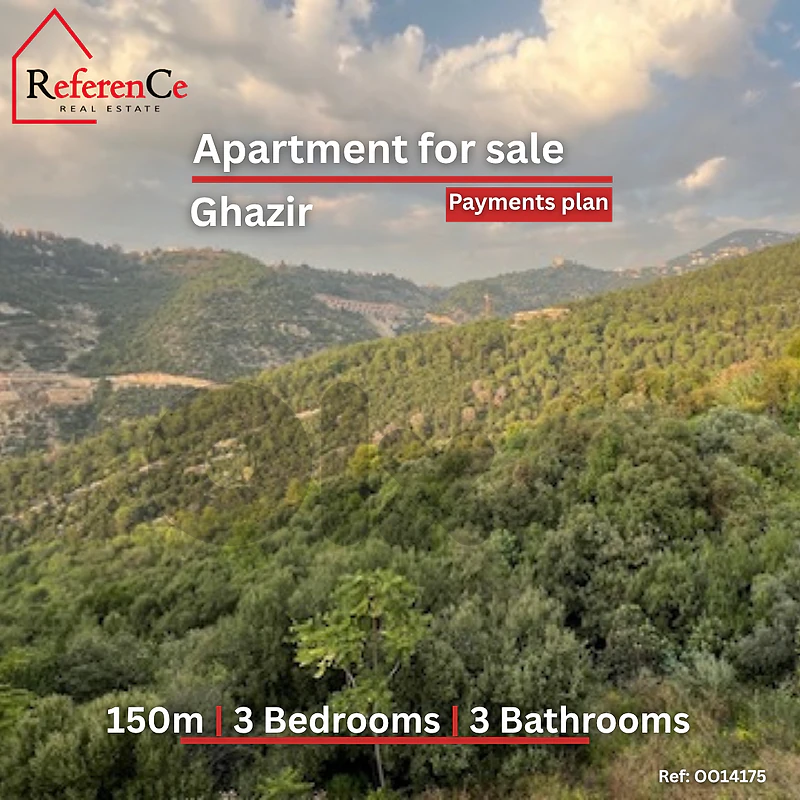 Payment plan apartment in Ghazir شقة إمكانية التقسيط في غزير
