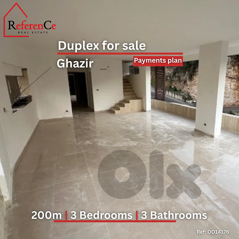 Payments plan Duplex in Ghazir for sale إمكانية التقسيط دوبلكس في غزير