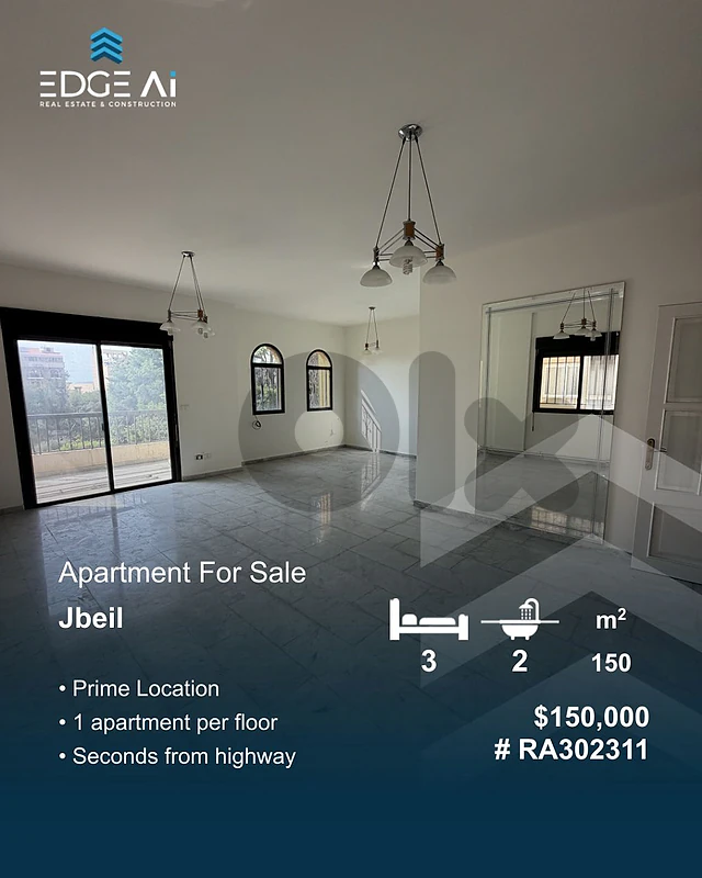 Apartment for Sale | Heart of Jbeil

Ref: #RA302311