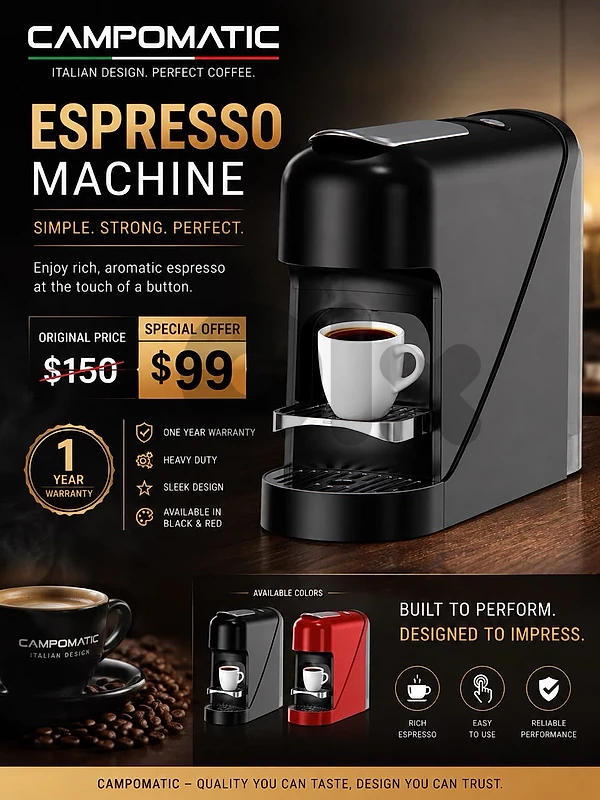 Campomatic Espresso Machine New