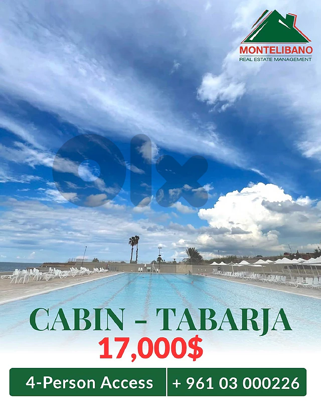 Cabin For Sale in Tabarja with 4-Person Access