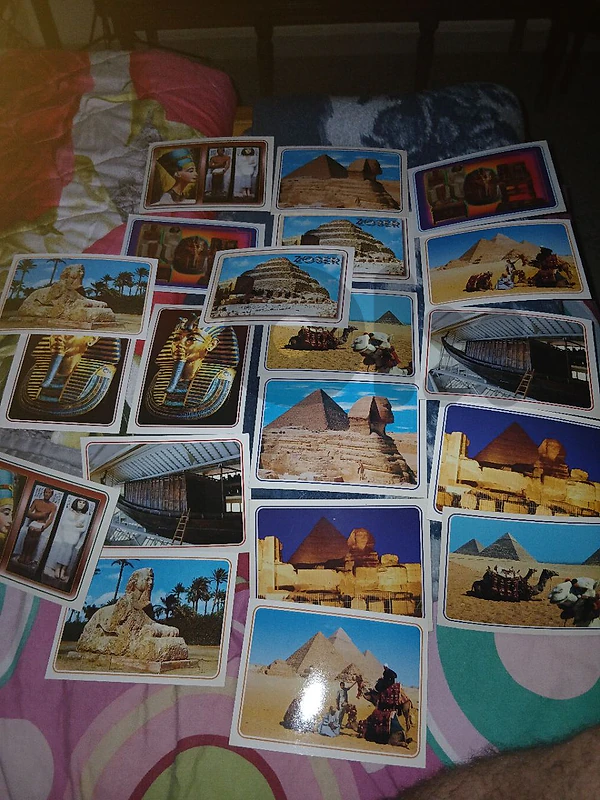 set of 16 postcards from egypt 90's era