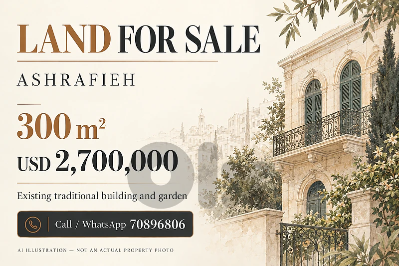 300 m² Land for Sale in Ashrafieh | أرض للبيع في الأشرفية