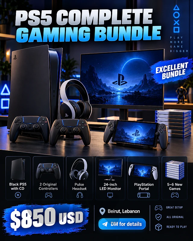 FOR SALE: PLAYSTATION 5 COMPLETE GAMING BUNDLE!