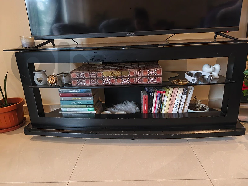 tv cabinet, book shelves