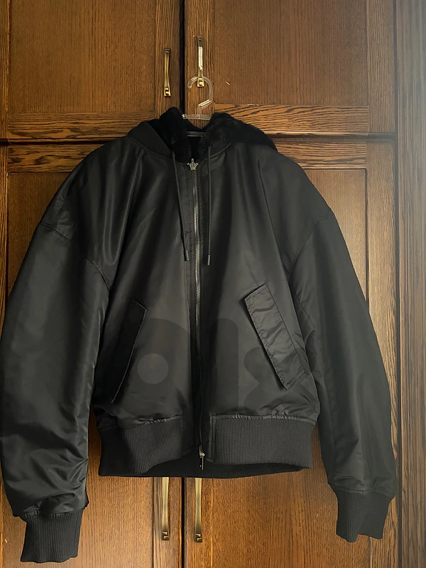 Zara Black Reversible Bomber Jacket – Size L