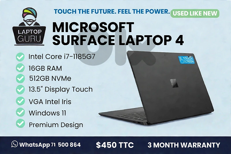 MICROSOFT SURFACE LAPTOP 4 CORE I7-1185G7 MICROSOFT SURFACE LAPTOP 4 CORE I7-1185G7