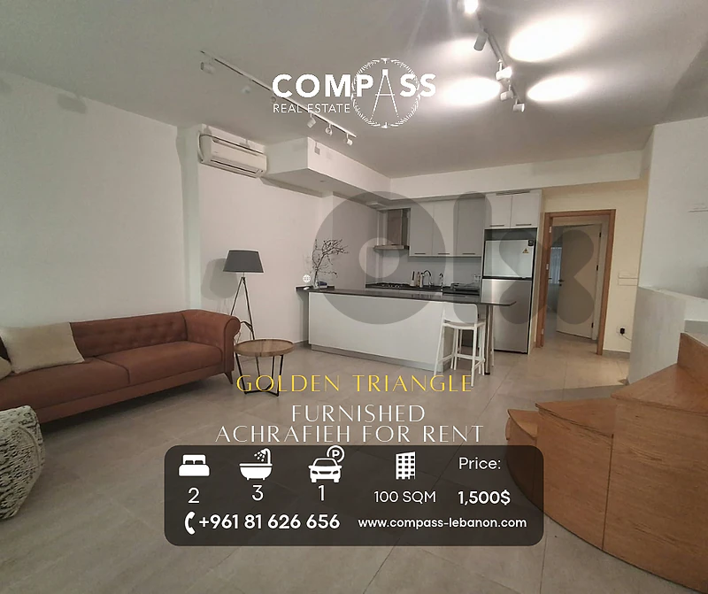 Fully furnished apartment  in Achrafieh on the golden triangle
