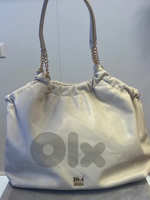 Rebecca Minkoff White Ruched Shoulder Bag