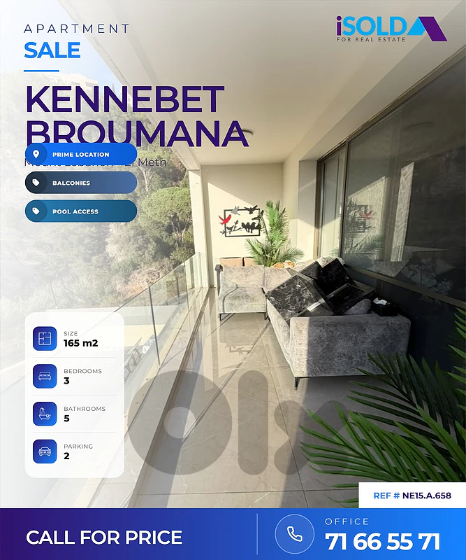 A Prime Location Apartment 4Sale in Kennebet Broumana